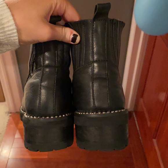 Steve Madden Black Ankle Boots with Silver Accents - Picture 6 of 6